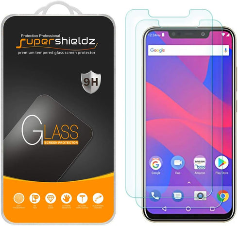 Supershieldz (2 Pack) Designed for BLU Vivo XL4 Tempered Glass Screen Protector, Anti Scratch, Bubble Free...