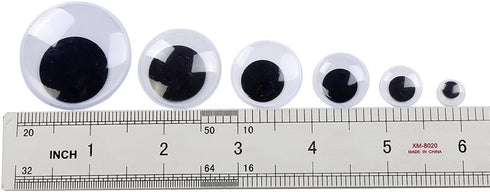 DECORA 600 Pieces 10mm-40mm Big Googly Eyes Plastic Wiggle Eyes for Scrapbooking and Crafts Decorations...