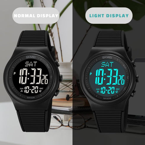 CakCity Digital Watch for Women Waterproof Stopwatch Sports Watches for Mens and Womens Unisex Outdoor Rubber Strap Multifunction Wristwatch with ...