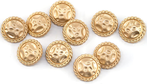 20 pcs Stamping Lunar Surface Sewing Golden Metal Shank Coat Buttons -25mm -1"...
