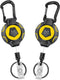 MNGARISTA 2-Pack Upgraded Retractable Keychain, 10 OZ Retraction, 31.5" Stainless Steel Cord, Heavy Duty Carabiner Badge Holder, ID Badge Reel wit...