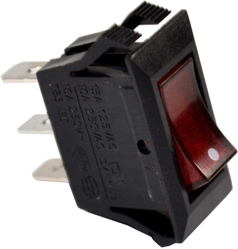 HQRP Red Lighted Rocker Switch ON OFF Compatible with Great Northern Princeton Popper Popcorn Machine NF1044...