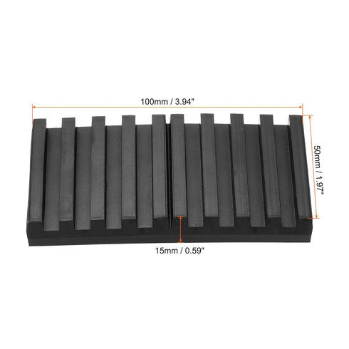 PATIKIL Rubber Anti-Vibration Pads, 4 Pcs Vibration Isolation Mats 4" x 2" x 0.6" for HVAC, Air Conditioner, Air Compressor, Washer, Dryer, Black...