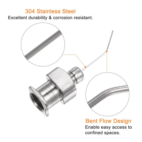 24pcs Blunt Tip Dispensing Needle 30 Gauge 1/2" 45 Degrees Bent Flow Design Bent Dispensing Tips with Luer Lock & Storage Box for Adhesive Glue Di...