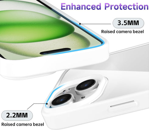 oakxco Thin Slim Clear case for iPhone 15 iPhone 14 iPhone 13 Case, Transparent Hybrid Hard Shell Plastic & Soft Silicone Rubber Bumper, Non-Yello...