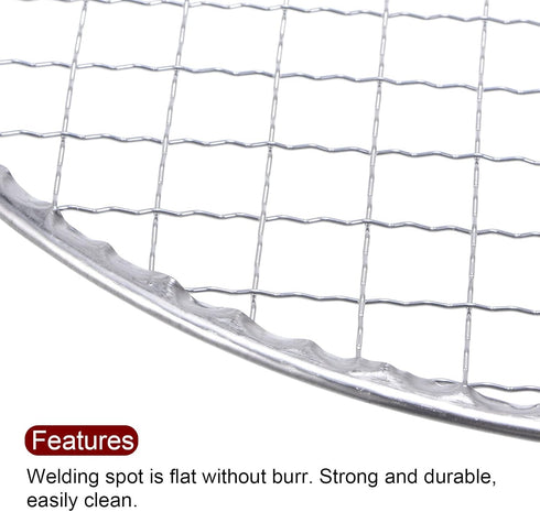 5pcs Round BBQ Grill Net 6.5" Dia Galvanized Iron Barbecue Mesh Mat for Baking Smoking Charcoal Grilling Roasting...