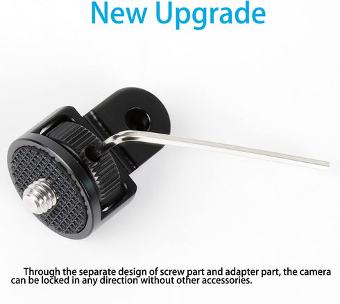 PellKing 1/4" Adapter Screw Head Camera Mount, CNC Aluminum Alloy Tripod Conversion Adapter for Insta360 One X4 X3 X2 X/DJI Pocket 2/GoPro Camera ...