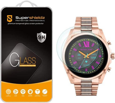 Supershieldz (2 Pack) Designed for Michael Kors Gen 6 Bradshaw and Michael Kors Access Grayson (Gen 2) Smartwatch Tempered Glass Screen Protector,...