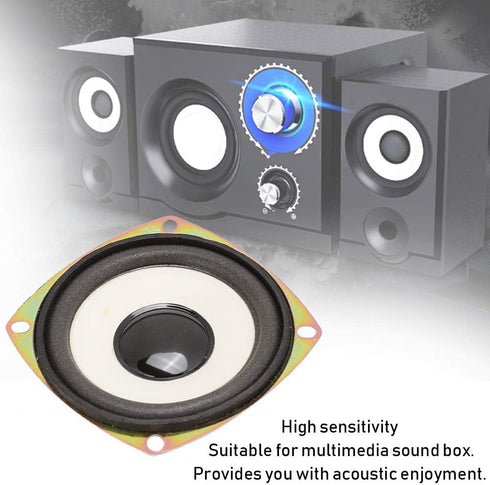 Full Range Speaker, 3 Inch 4ohm 5W Mini Full Frequency Audio Speaker Loudspeaker Home Stereo Woofer Loudspeaker for Multimedia Sound Box DIY....