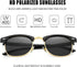 Classic Semi Rimless Polarized Sunglasses for Men Women Sports Sun Glasses...