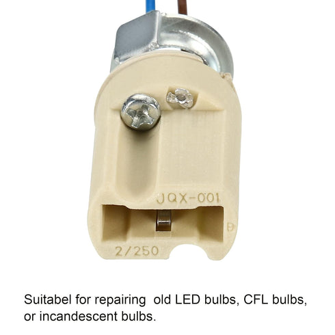 PATIKIL G9 Light Base Socket, 4 Pack Ceramic Lamp Bulb Holder Connector Lighting Replacement with 140mm Cable Wire for for Halogen Incandescent LE...