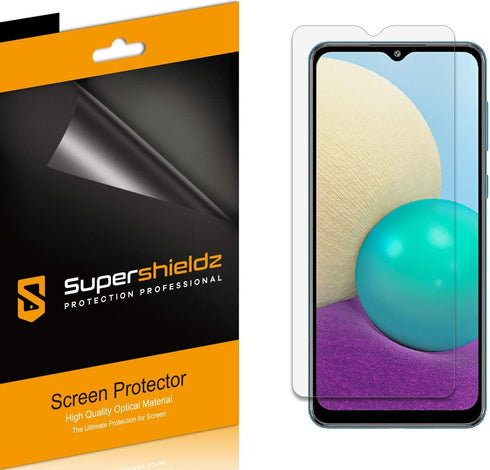 Supershieldz (6 Pack) Designed for Samsung Galaxy A02 Screen Protector, High Definition Clear Shield (PET)...