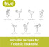 True Glass Cocktail Shaker with 7 Classic Recipes and Measurements for Cold Brew Cocktails, Home Bar Accessories, Bar Tools, Bartender Gifts, Host...