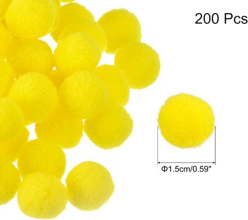 PATIKIL Wool Felt Balls Beads Wool Woolen Fabric 15mm Bright Yellow for Home Crafts Handcrafts Project DIY Pack of 200...