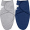 Biloban Baby Swaddles 0-3 Months for Boy Girls, Baby Swaddle, Newborn Swaddle, Cotton Swaddle Blanket, Newborn Essentials, Grey & Navy, 2 Pack...