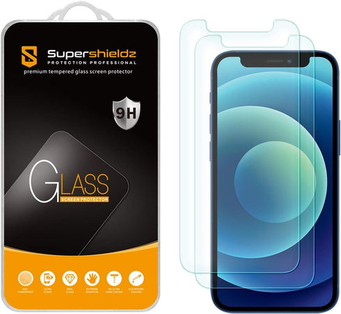 Supershieldz (2 Pack) Designed for iPhone 12 Mini (5.4 inch) Tempered Glass Screen Protector, Anti Scratch, Bubble Free......