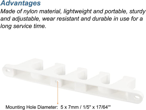 PATIKIL Chaise Adjustment Bracket, 4 Pack 5 Position Lawn Furniture Multi Position Back Support Adjuster for Outdoor Lounge Patio, White...