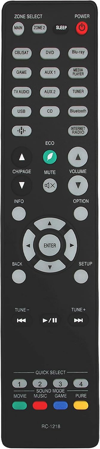 RC-1218 Remote Replacement Compatible with Denon Receiver AVR-X3400H AVR-3400H AVR-S930H AVR-X2400H AVR-X1400H AVR-S730H AVR-S740H AVR-S750H AVR-S...