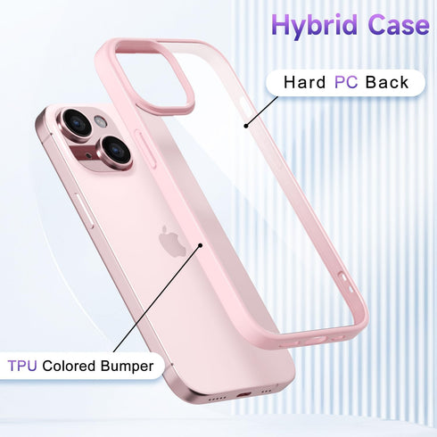 oakxco Thin Slim Clear case for iPhone 15 iPhone 14 iPhone 13 Case, Transparent Hybrid Hard Plastic & Soft Silicone Rubber Bumper, Non-Yellow Acry...