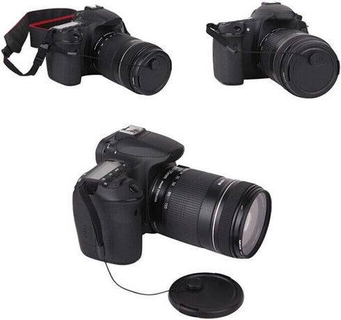 5 Pack Lens Cap Keeper SLR Camera Lens Cap Belt Holder Cover Cord Cable Anti-Lost Lanyard Strip Strap Rope String Universal for DSLR SLR Nikon/Son...