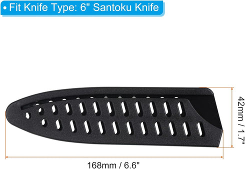 PATIKIL PP Safety Knife Cover Sleeves for 6" Chef Knife, 2 Pack Knives Edge Guard Blade Protector Universal Knife Sheath Portable for Kitchen, Bla...