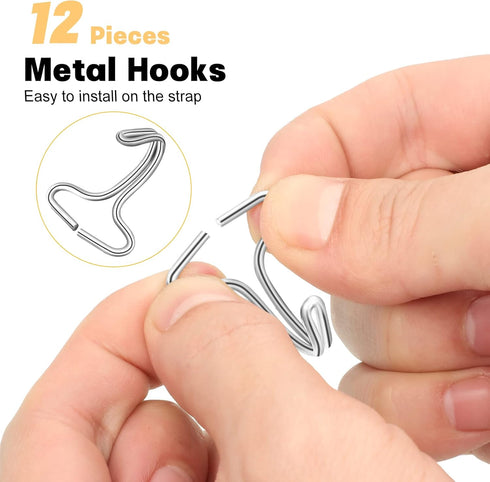 24 Pieces Car Seat Cover Plum Plate Metal Hook,12 Pcs Plastic Car Seat Covers Chucks,12 Pcs Metal Hooks Locking Clip Plastic Card Fixed Fastener B...