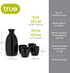 True Moga Sake Set, Pitcher and tumbler set for Sake, Japanese Style Sake Stoneware, Four 3.5 oz Cups and one 8 oz. Carafe, Fire glazed Porcelain,...