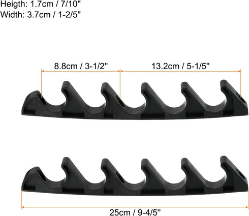 PATIKIL Chaise Adjustment Bracket, 4 Pack 5 Position Lawn Yard Multi Position Back Support Adjuster for Outdoor Lounge Patio, Black...
