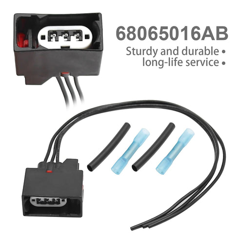 2PCS Front Turn Signal Light Connector Plug Harness 68065016AB Replacement for Jeep Wrangler JK 2007-2018...