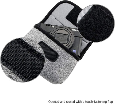 JJC Compact Camera Case Travel Pouch Sleeve for Sony ZV-1 II ZV1II ZV1F ZV-1F ZV1 RX100 VII VI VA Canon G7X G5X G9X SX740 Olympus TG-7 TG-6 TG-5 T...