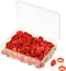 PATIKIL Push Pins, 300 Pack Plastic Roundness Pushpin Decorative Thumb Tacks Golden Steel Point for Cork Board, Red...