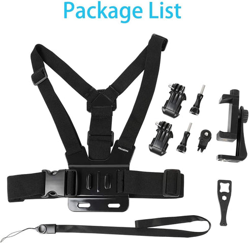 PellKing Mobile Phone Chest Mount Harness Strap Holder Cell Phone Clip Action Camera POV for Samsung iPhone Plus etc......