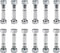 (12 Packs) 710-0890 Shear Pins with Nuts for MTD Cub Cadet Troy-Bilt and More Snow Blower - 12 Pcs 710-0890A and 910-0890A Snow Throwers fits Part...