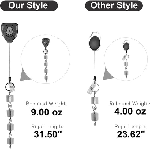 MNGARISTA Heavy Duty Retractable Keychain with Belt Clip, Retractable ID Badge Reel, Retractable Badge Holder with 31.5” Steel Cord and Key Ring, ...