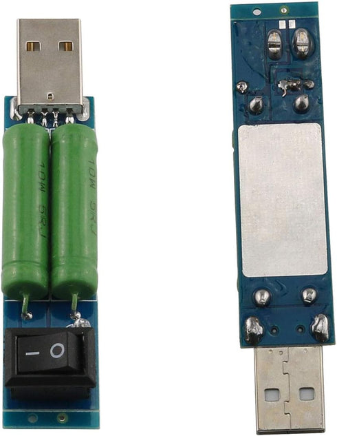 E-outstanding 2pcs Load Resistance Module 5V1A/2A Switchable Load Resistance Discharging Ageing Resistance Electronic Load Detector USB Mini Batte...