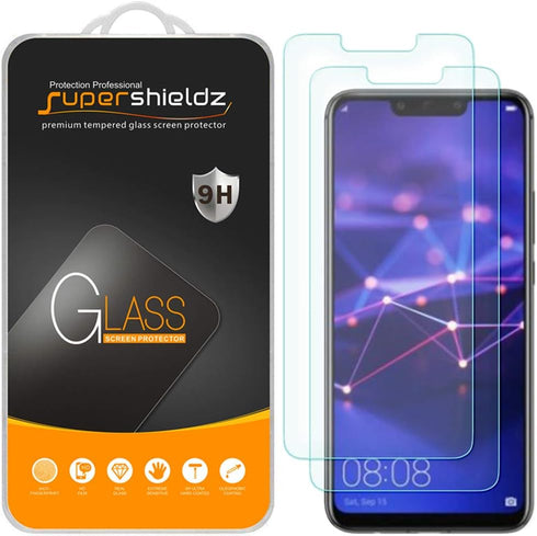 Supershieldz (2 Pack) Designed for Huawei (Mate 20 Lite) Tempered Glass Screen Protector, Anti Scratch, Bubble Free...