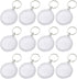 25PCS 1.4inch Inner Diameter Round Clear Acrylic Blank Passport Photo Logo Image Inserts Split Keychain Keyrings Wallet Friendly Picture Snap-in F...