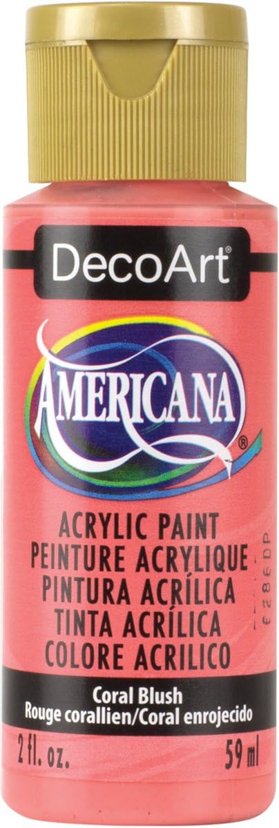 DecoArt Americana Acrylic Paint, 2-Ounce, Coral Blush...