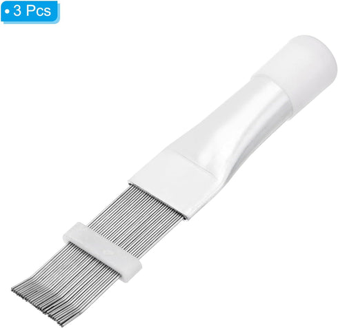 PATIKIL Air Conditioner Fin Comb, 3 Pack Stainless Steel AC Coil Cleaner Brush Fin Straightener Condenser Coil Repair Tool for Radiator Refrigerat...