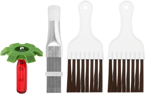 PATIKIL Air Conditioner Fin Comb, Stainless Steel Condenser Fin Straightener & Cleaning Brush & AC Coil Cleaner Tool for AC Unit Radiator Refriger...