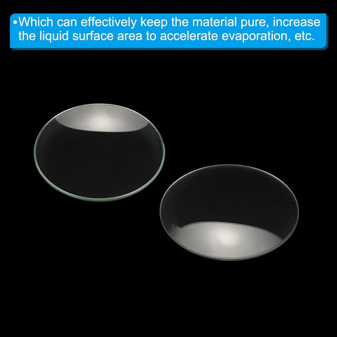 PATIKIL 60/90/120/150mm Diameter Watch Glass, 1 Set Beaker Cover Smooth Edges Chamfered Arc for Laboratory, Transparent...