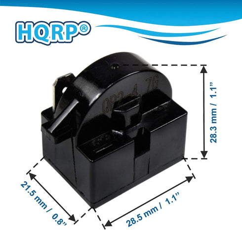 HQRP QP2-4.7 4.7 Ohm 1-Pin PTC Starter/Start Relay Compatible with EdgeStar PBWC120SS25 R134a Compressors Replacement BWC70SS BWC90SS BWC90SSLT BWC120SS BWC120SSLT Beverage Coolers