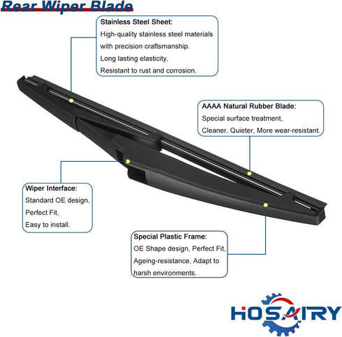 Rear Wiper Arm Blade Set for Toyota Matrix 2003-2008 Rear Windshield Wiper Arm Blade Assembly 85241-42040 85242-12090...