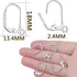50 Pieces Leverback French Earring Hooks Stainless Steel Earwire Hoop Earring Findings with Open Loop for Women Girls DIY Earring Making Supplies...