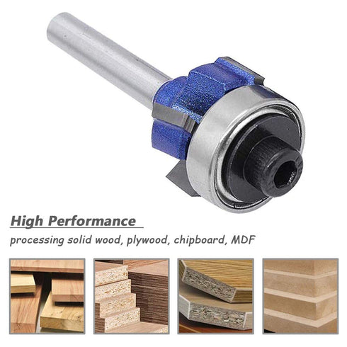 Mesee 4-Teeth Round Over Router Bit, 1/4 Inch Shank Corner Rounding Edge Trimming Router Bit Woodworking Milling Cutter Tool with 5/128 Inch Radiu...