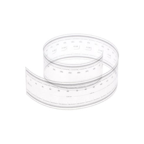 Film Flexible Ruler 40cm 0.1mm Scale with R Angle & Width Lines PET Plastic Folding Straight Ruler Calibration Soft Ruler Measuring Tool for Facto...