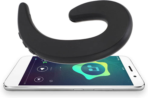 Bone Conduction Headset, Wireless Bone Conduction Bluetooth 4.2 Headset Earphone Ear-Hook Stereo Earphones with Micphone for iPhone .(Black)......