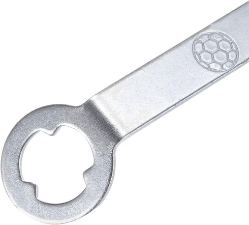 Track Spikes Wrench Dual Interface Aluminum Non-Slip Shoes Adjustment Tool for M5 Soccer Shoes, Silver Tone...