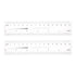 2pcs Film Flexible Ruler 6 Inch 0.1mm Scale PET Plastic Folding Straight Ruler Calibration Soft Ruler Measuring Tool for Factory, Transparent...