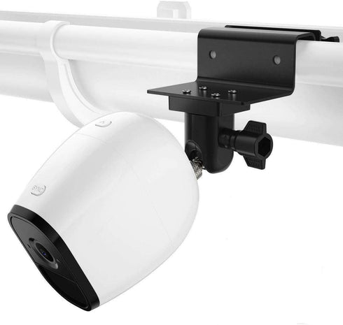 HOLACA Gutter Mount for Arlo and Eufy Cameras, Black, 360-Degree Rotation, 90-Degree Tilt, Secure Mounting...